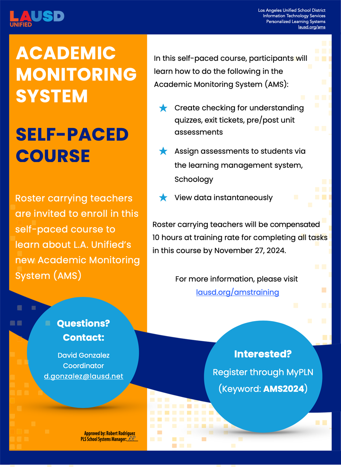 AMS Self-Paced Course Flyer